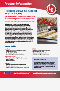 4150, 4220, 4320, 4460 Quinplex® Syn FG Gear Oil Product Info (PDF)