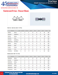 Straight Compression Fittings Data Sheet