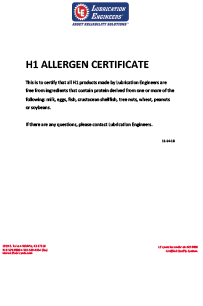 H1 Allergen Certificate (PDF)