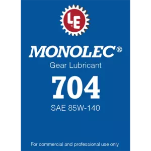 Monolec Gear Lubricant 704 product label