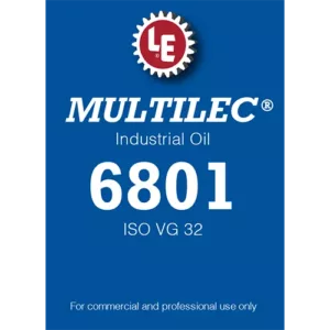 Multilec Industrial Oil 6801 product label