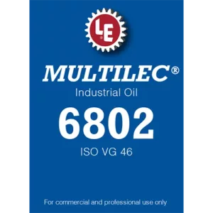 Multilec Industrial Oil 6802 product label