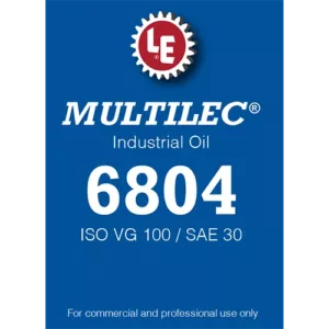 Multilec Industrial Oil 6804 product label