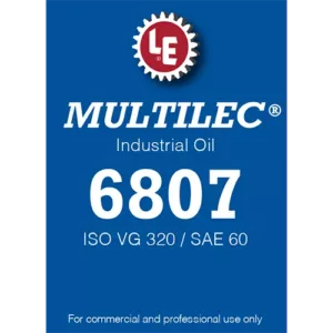 Multilec Industrial Oil 6807 product label