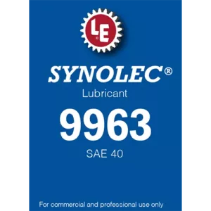 Synolec Lubricant 9963 SAE 40 product label