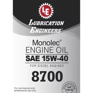 Monolec Engine Oil 8700 product label