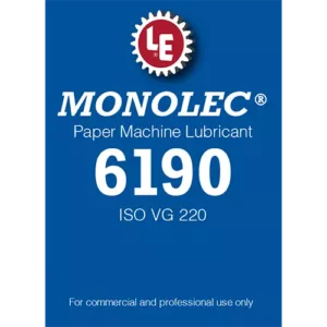 Monolec Paper Machine Lubricant 6190 product label