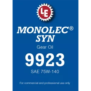 Monolec Syn Gear Oil 9923 product label