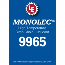 Monolec High Temperature Oven Chain Lubricant 9965 product label