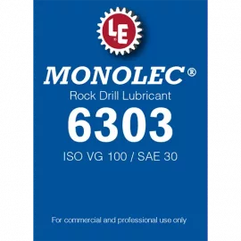 Monolec Rock Drill Lubricant 6303 product label